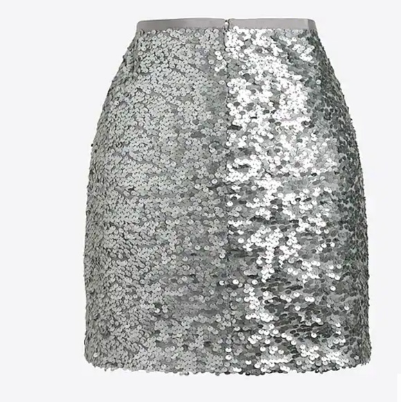 SOLD! J.Crew factory silver sequin skirt - Picture 8 of 8